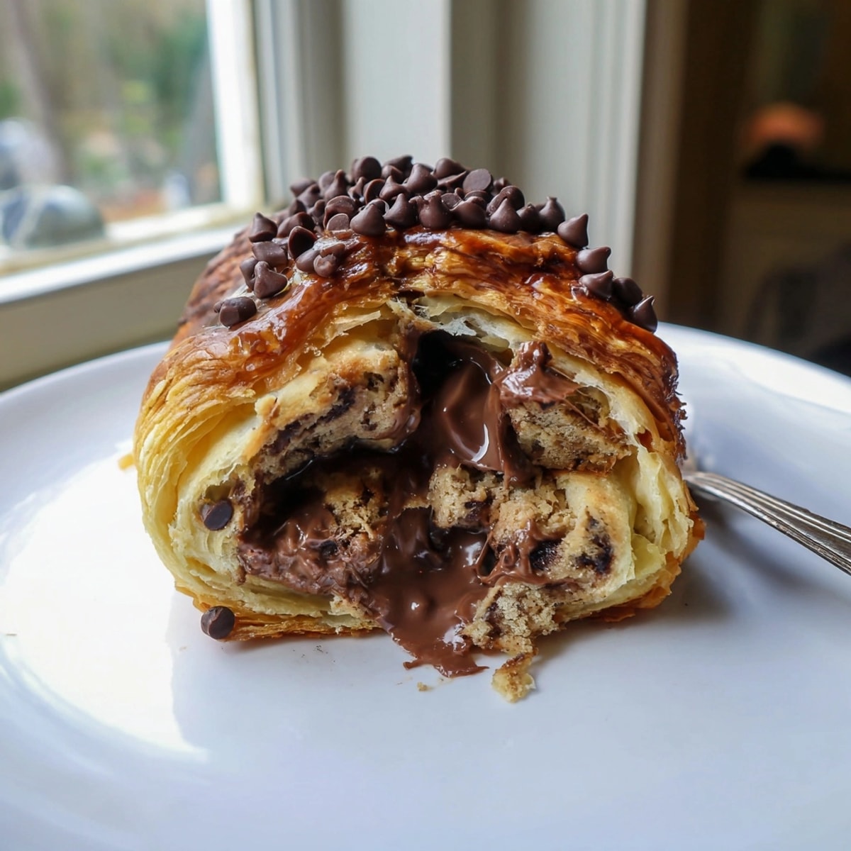 Homemade Viral Cookie Croissant recipe: a delicious fusion of croissant and cookie dough.