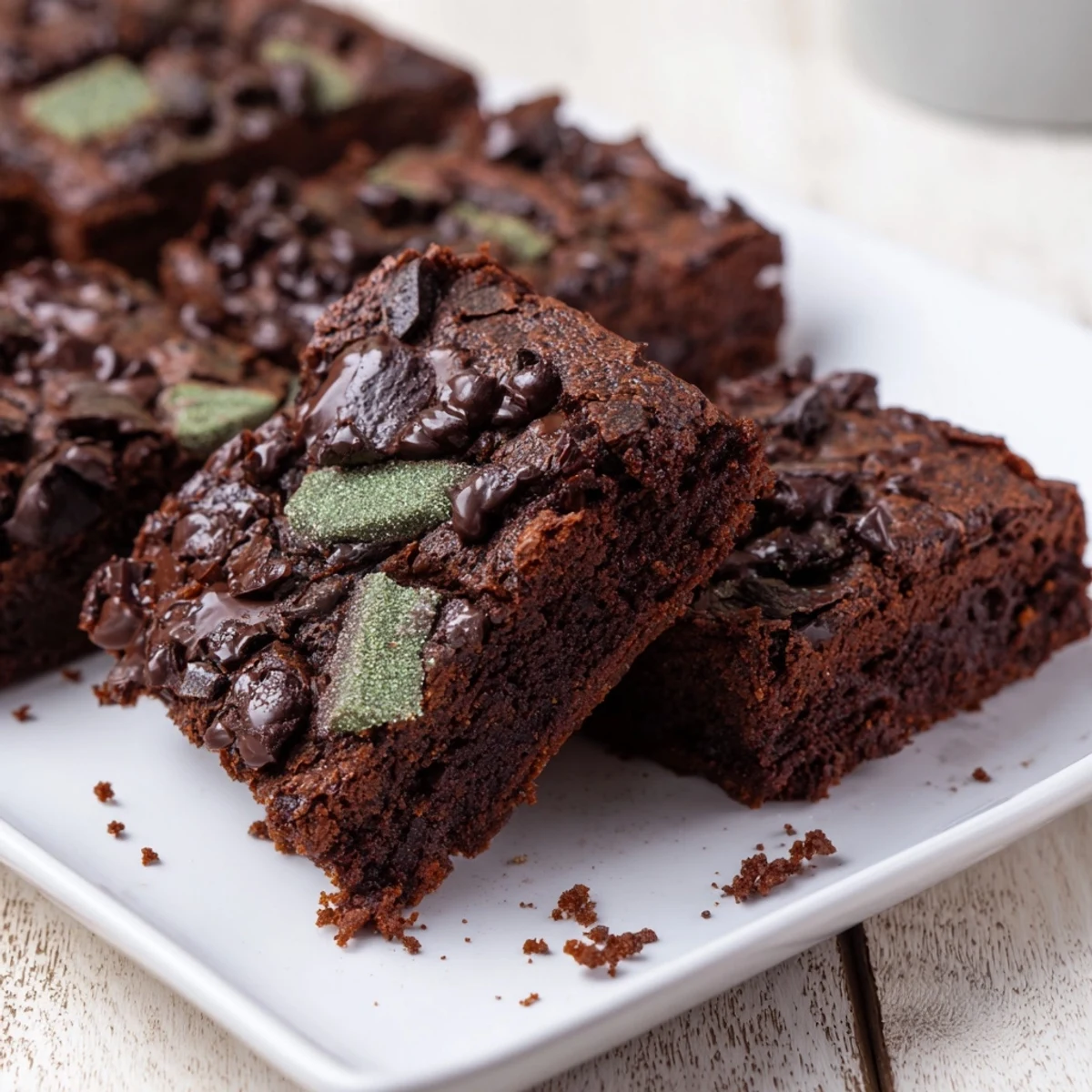 Peppermint Mocha Fudge Brownies