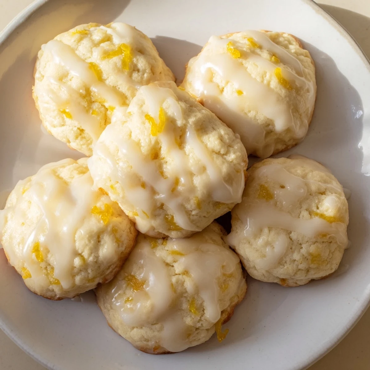 Warm and fluffy Lemon Ricotta Cookies: homemade, lightly spiced, and served as a delicious, quick dessert.