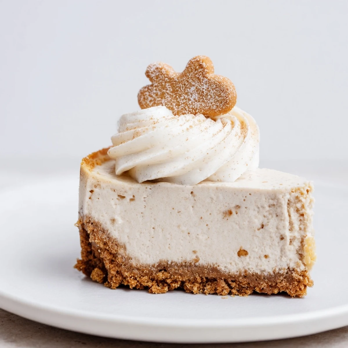 This festive gingerbread cheesecake features warm spices, a creamy texture, and a crunchy gingersnap crust.