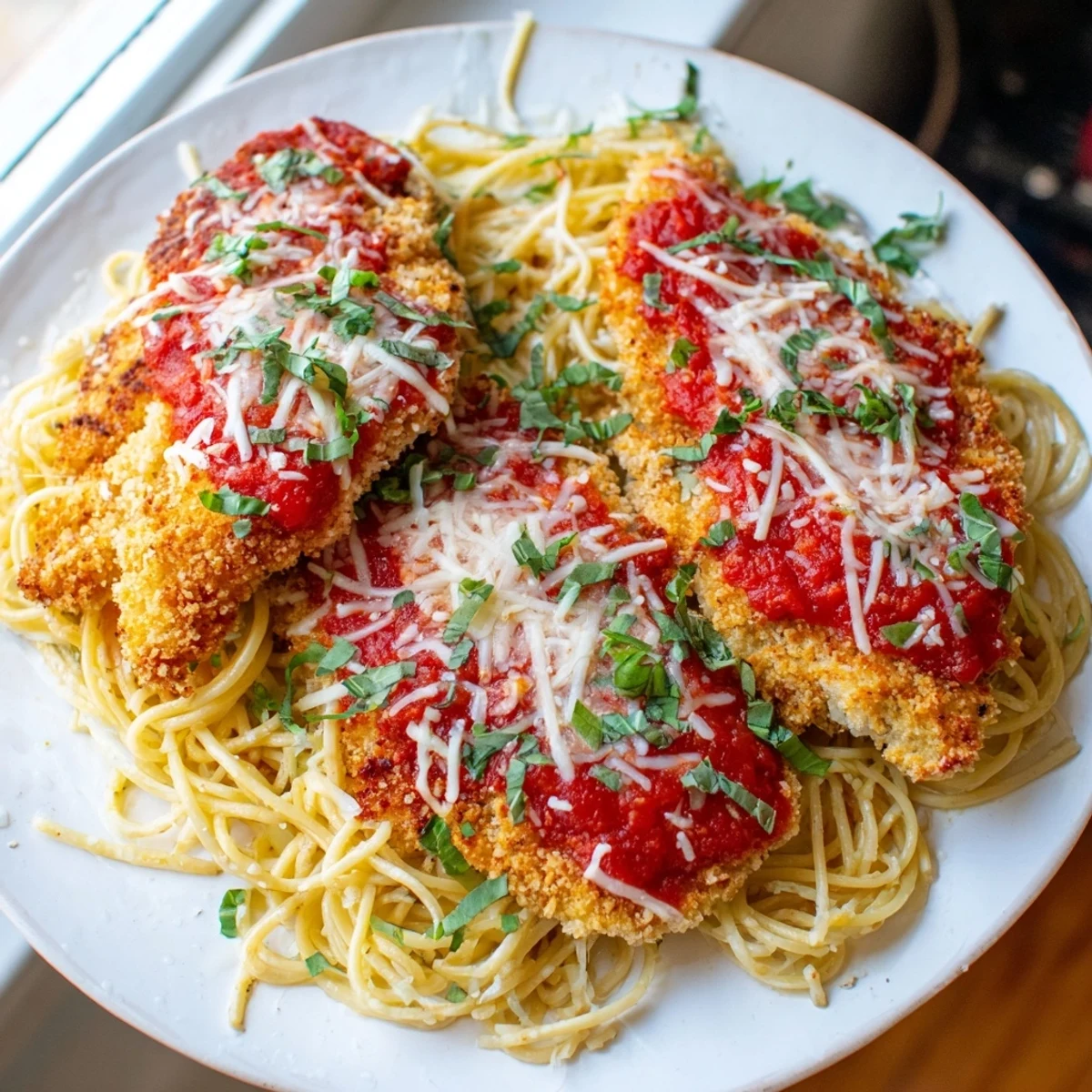 Chicken Parmesan with Spaghetti