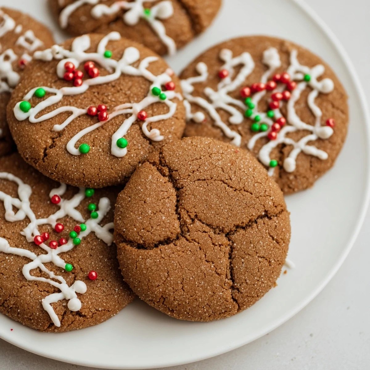 Warmly spiced, freshly baked gingerbread cookies, ready to be decorated with colorful icing and sprinkles.