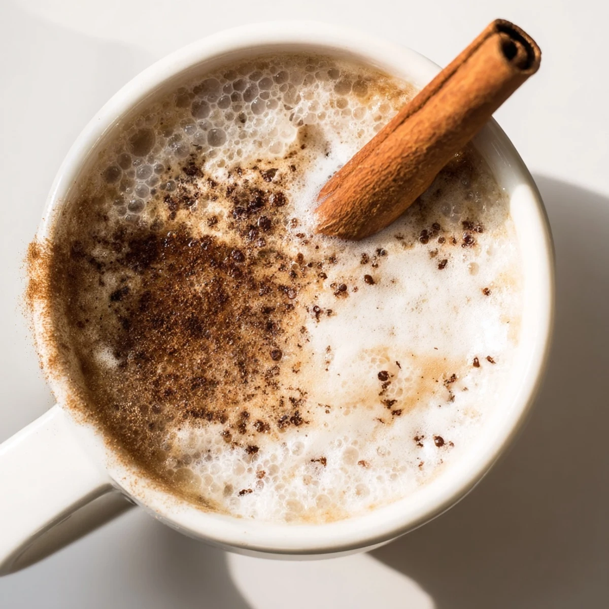 Creamy Spiced Chai Tea Latte with cinnamon dusting in a cozy mug.