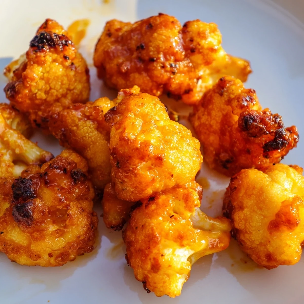 These spicy, golden cauliflower bites are perfect for a healthier game day snack or appetizer.