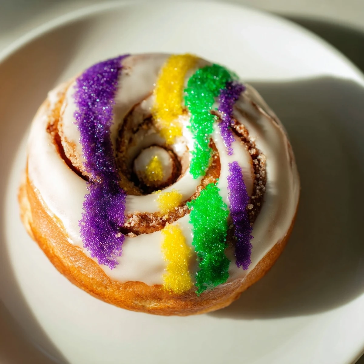 Mardi Gras King Cake Donuts