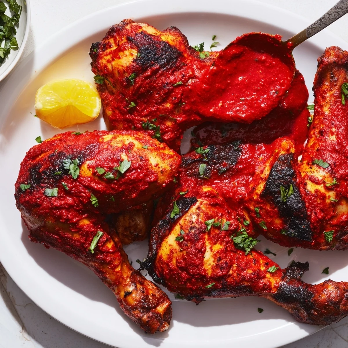 Juicy Peri Peri Chicken offers smoky aromas and crispy edges, perfect for a summer barbecue.