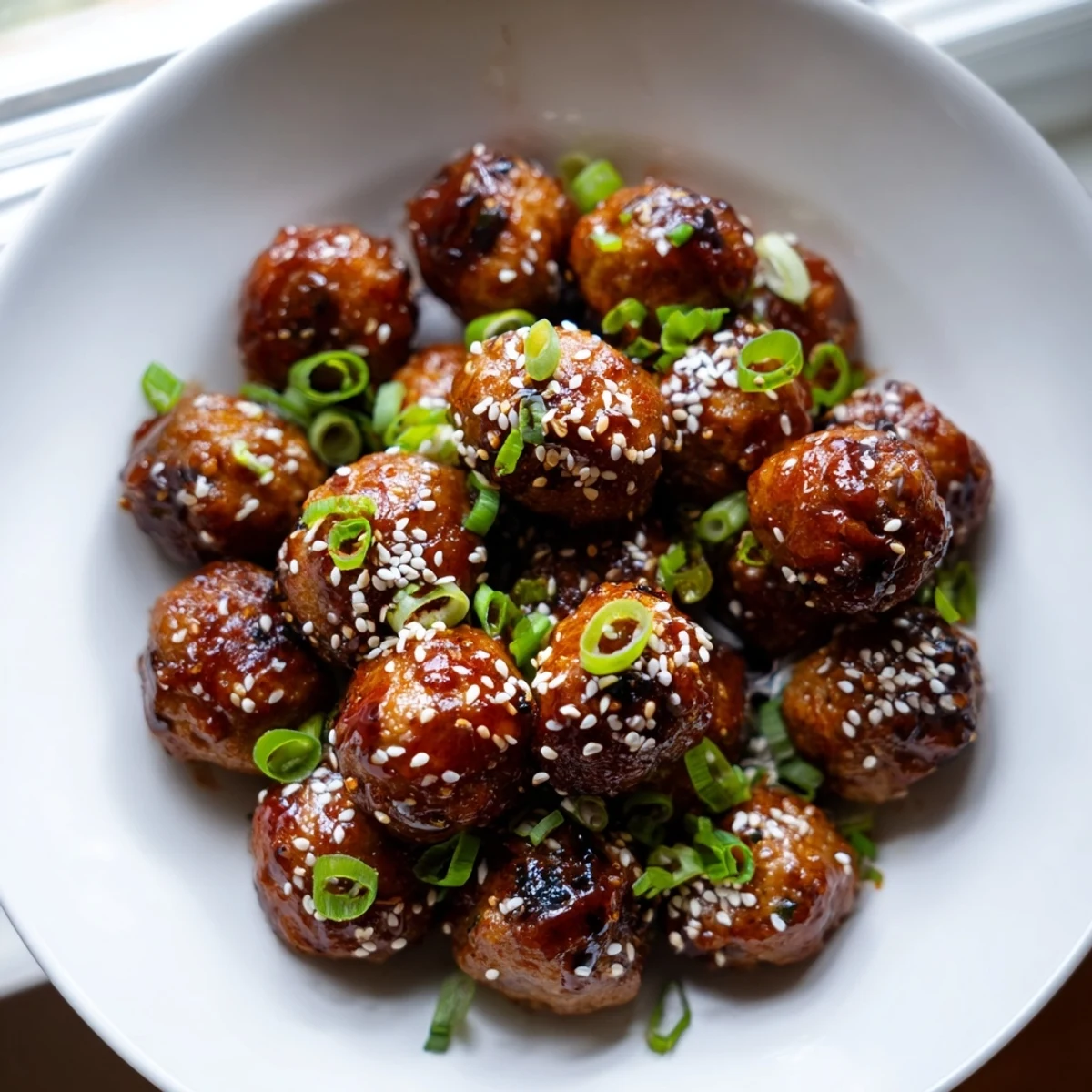 Korean BBQ Meatballs With Spicy Mayo