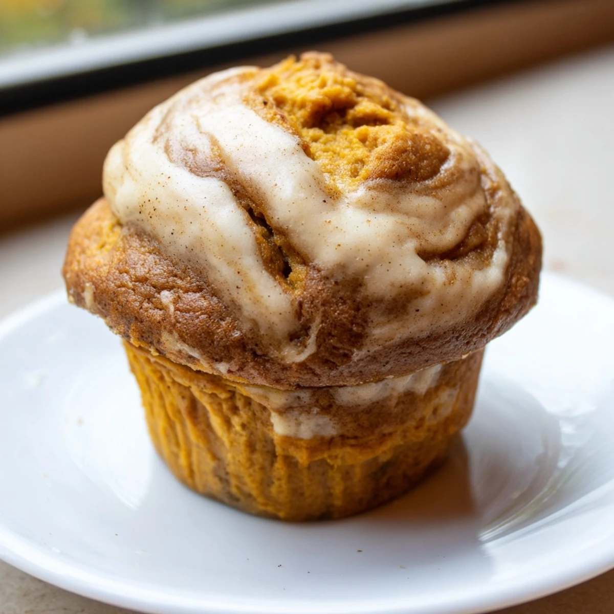 Chai Pumpkin Cheesecake Muffins